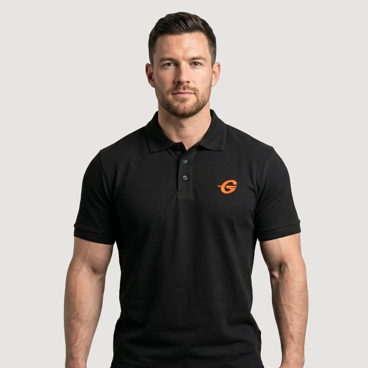Muška majica Polo Black - GymBeam