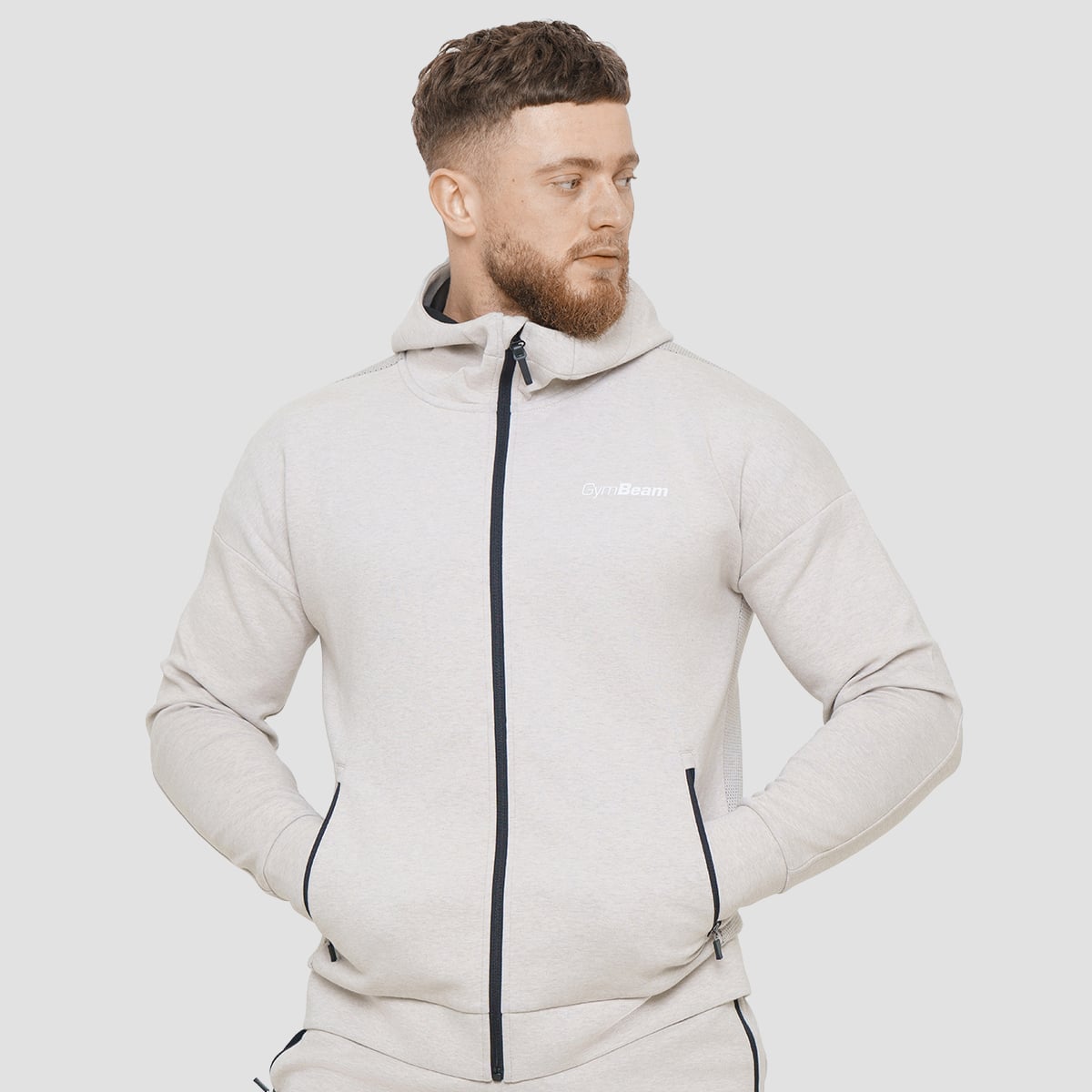 Muška dukserica Agile Zip Up Desert - GymBeam