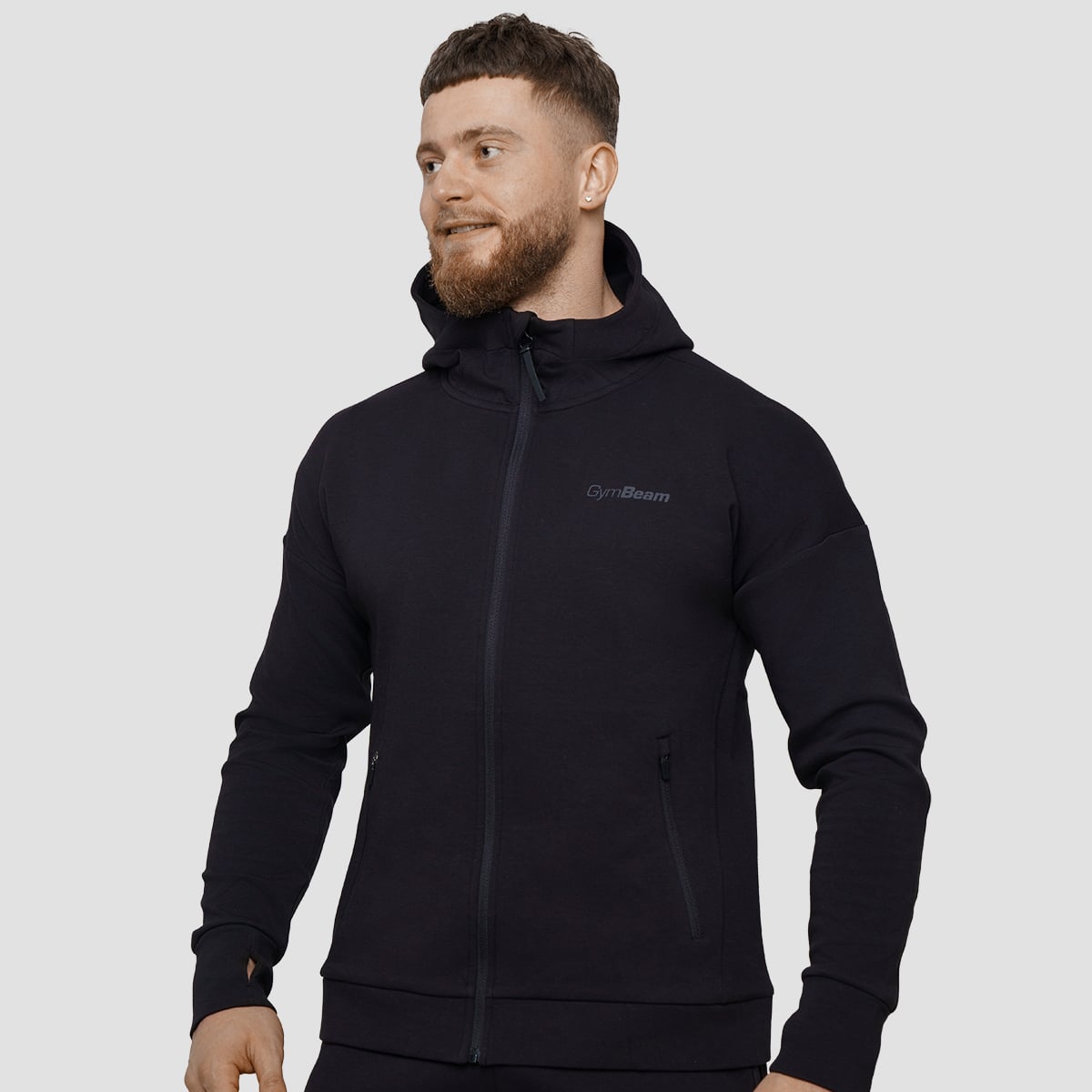 Muška dukserica Agile Zip Up Onyx - GymBeam