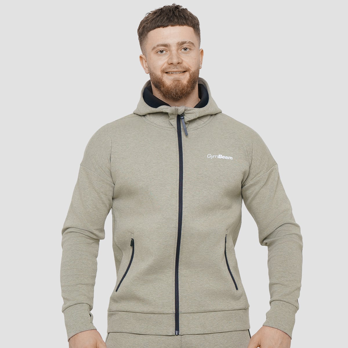 Muška dukserica Agile Zip Up Sage - GymBeam