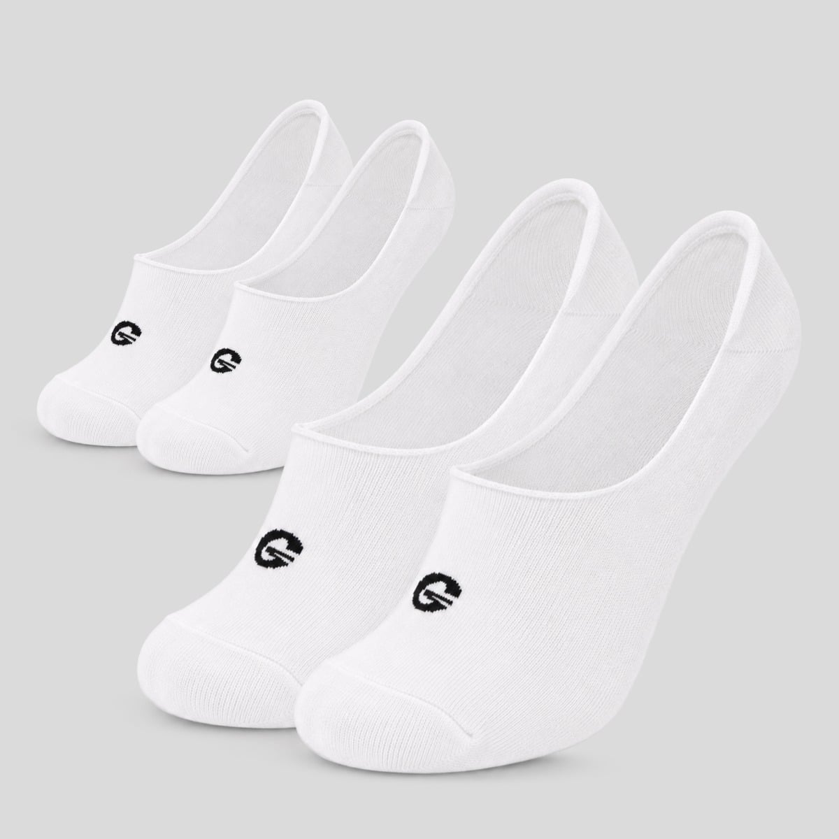 Čarape No-Show 2Pack White - GymBeam