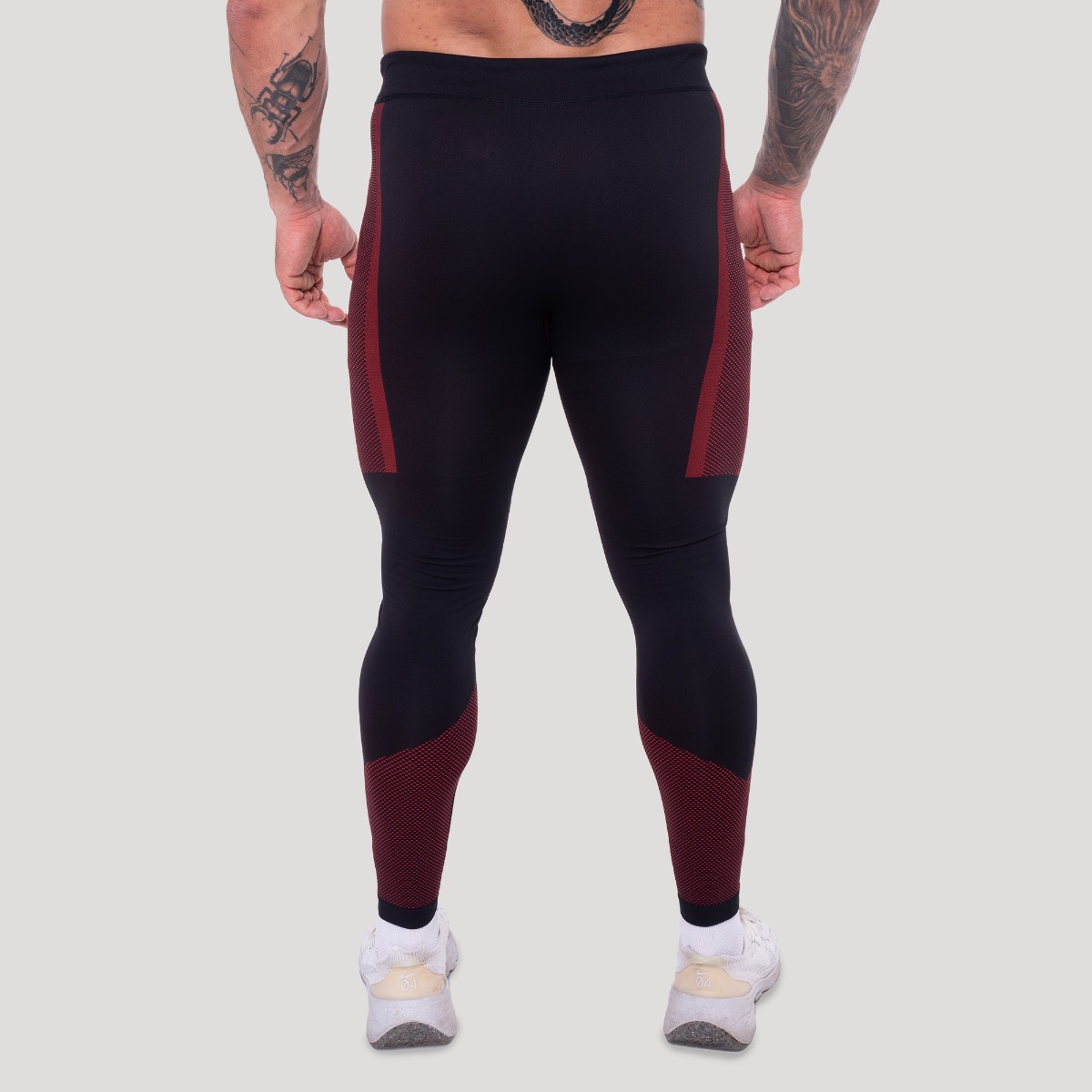 Muške tajice OG1 Seamless Black/Red - GymBeam