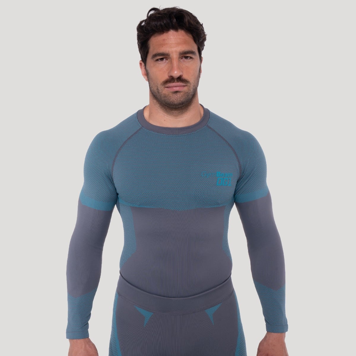Kompresijska majica OG1 Seamless Grey/Blue - GymBeam