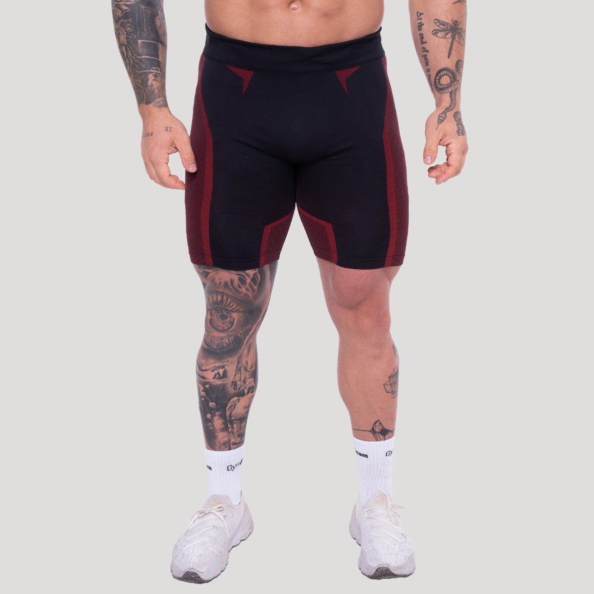 Kratke hlače OG1 Seamless Black/Red - GymBeam