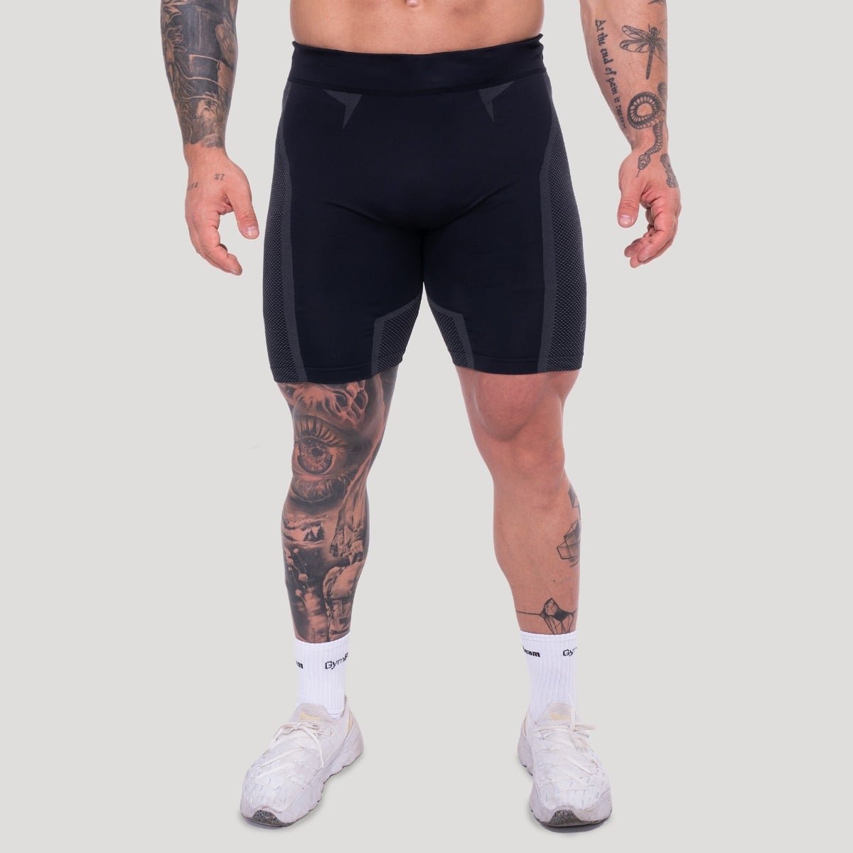 OG1 Seamless Shorts Black/Grey - GymBeam