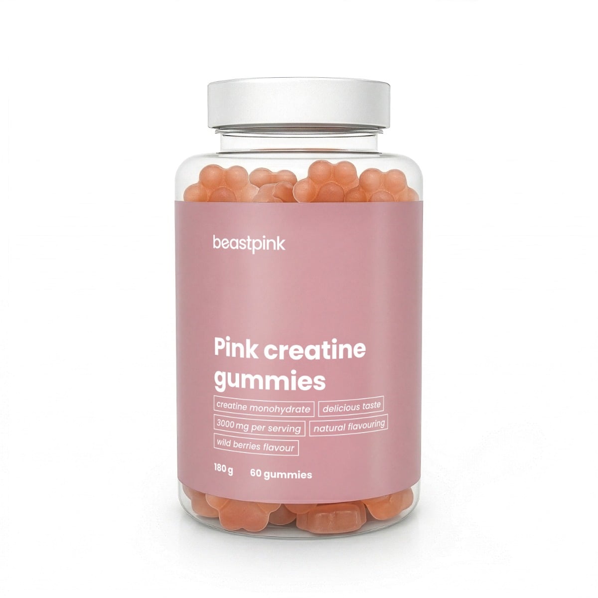 Pink creatine gummies - BeastPink - GymBeam