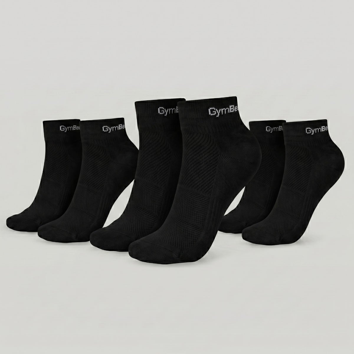 Quarter Socks 3Pack Black - GymBeam