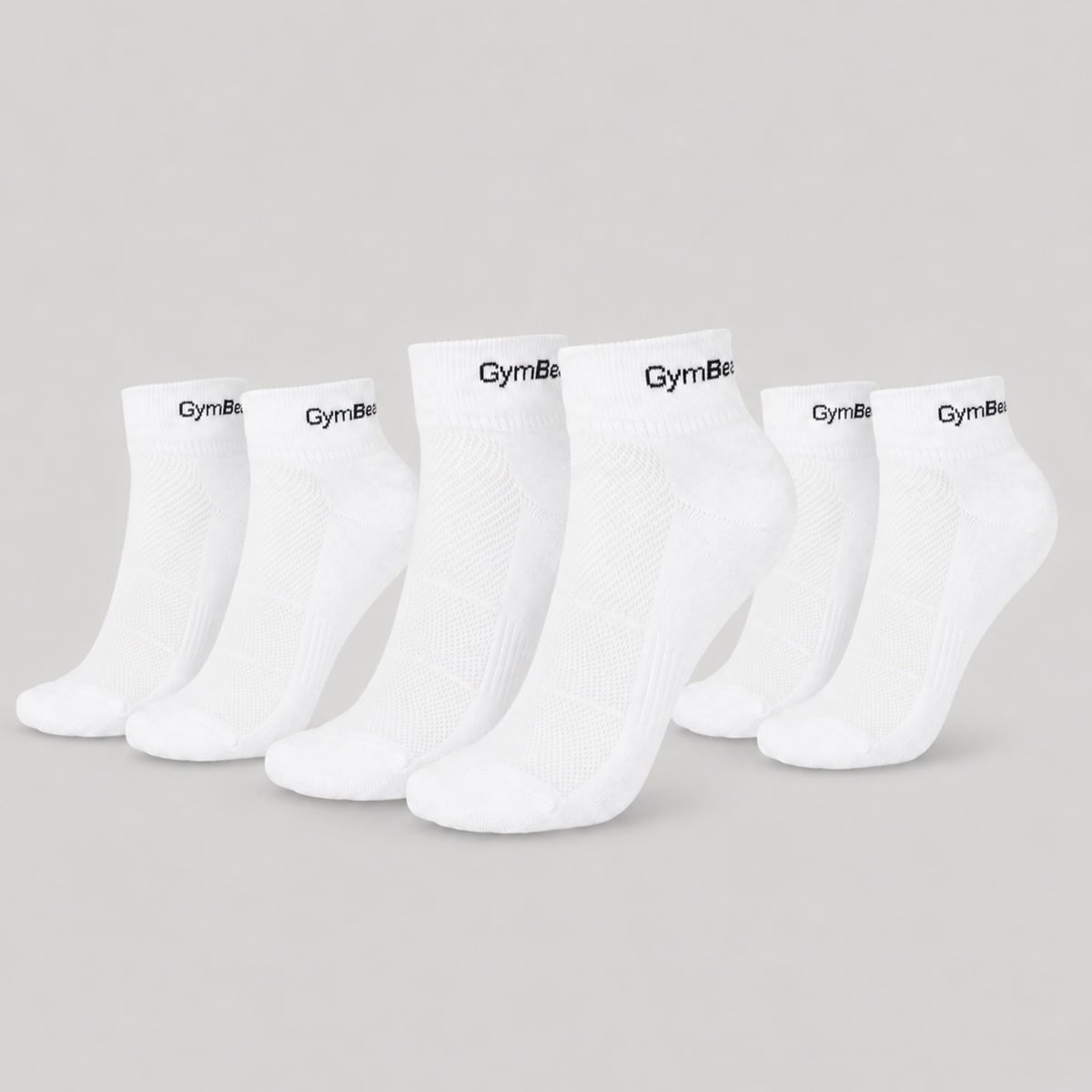 Čarape Quarter 3Pack White - GymBeam