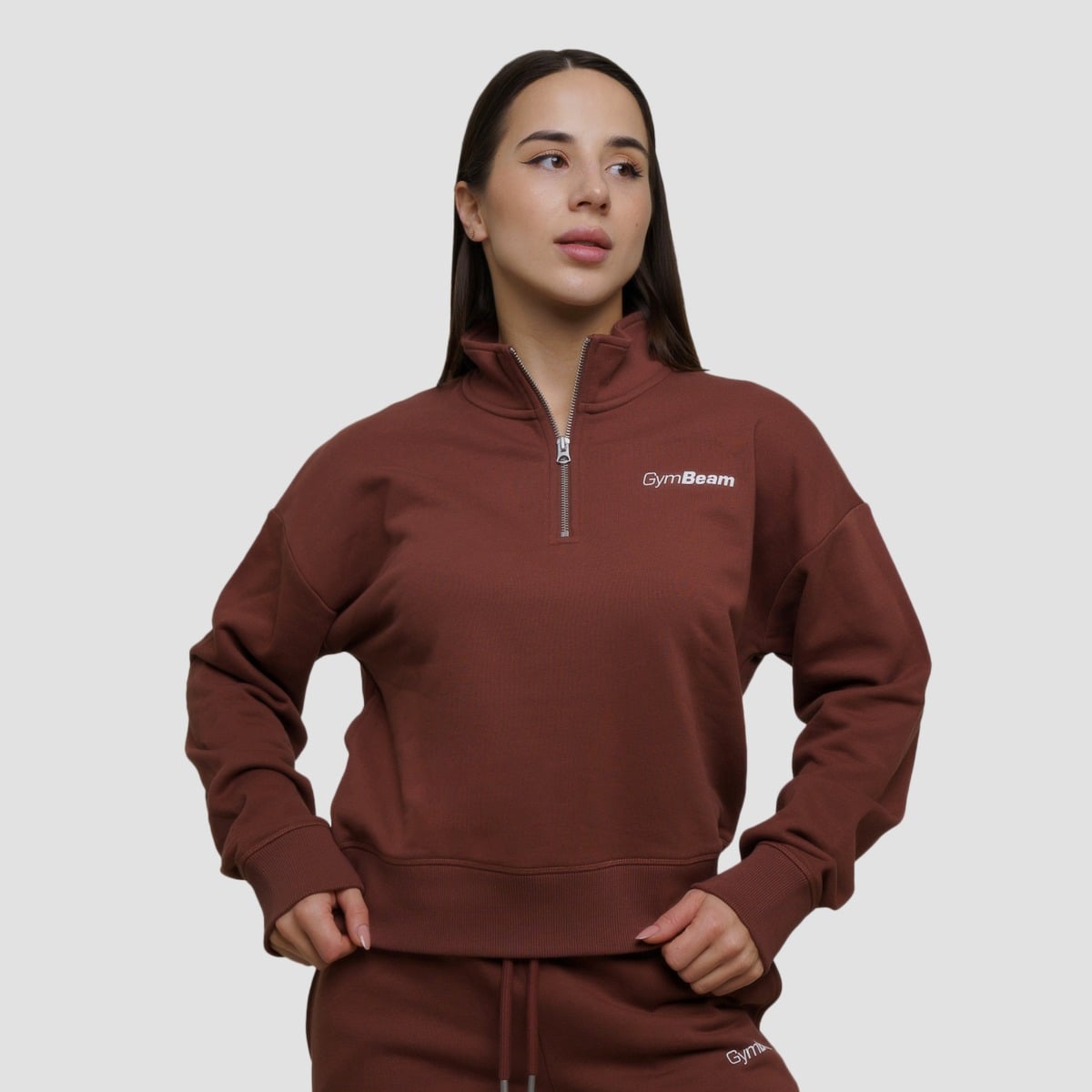Ženska dukserica Agile 1/2 Zip Root - GymBeam