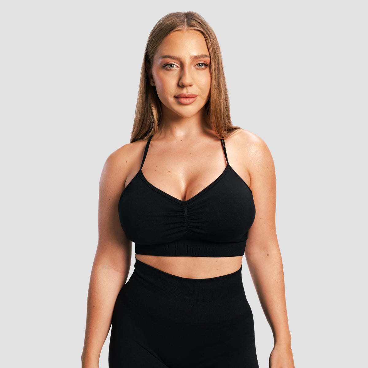 Sportski grudnjak Sculpt Seamless Black - GymBeam