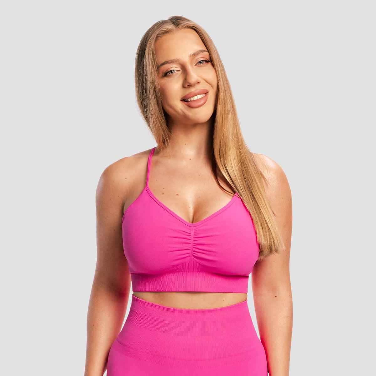 Sportski grudnjak Sculpt Seamless Rose - GymBeam