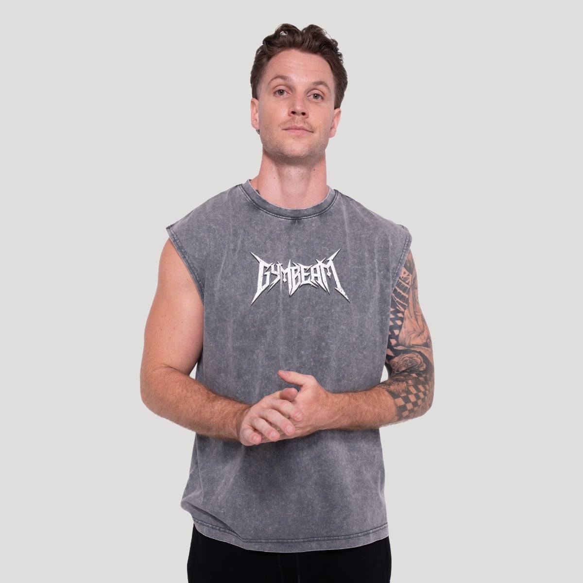 Muška majica bez rukava Spike Gray - GymBeam