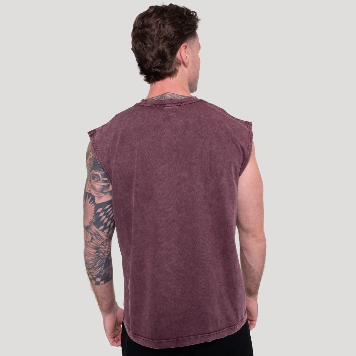 Muška majica bez rukava Spike Burgundy - GymBeam