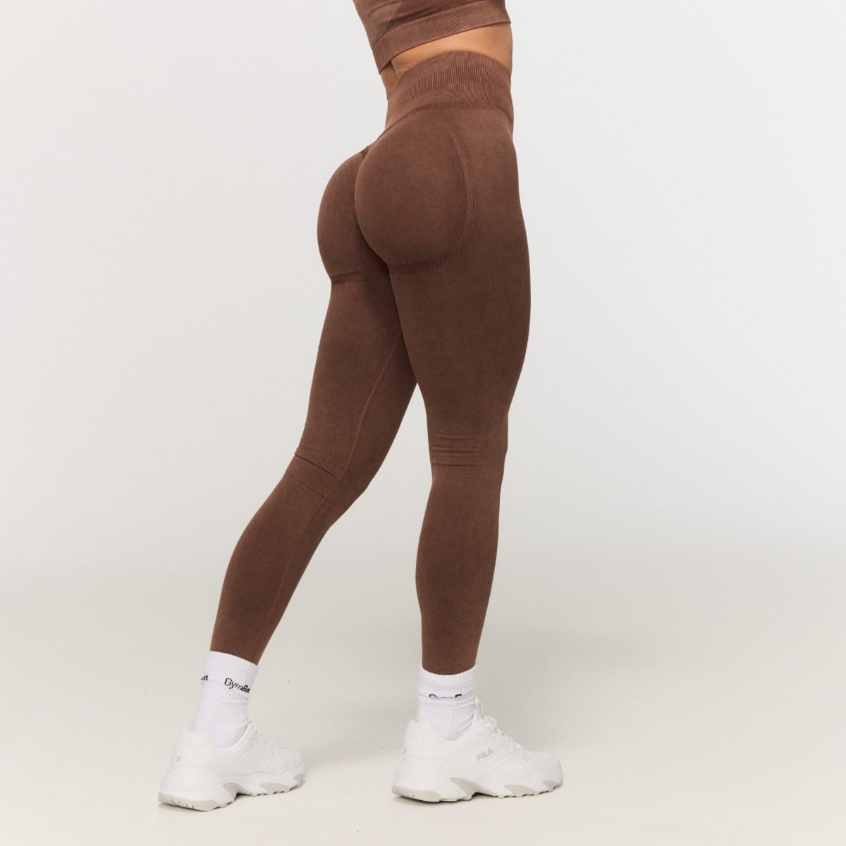 Women‘s Fierce Seamless Leggings Brown - GymBeam