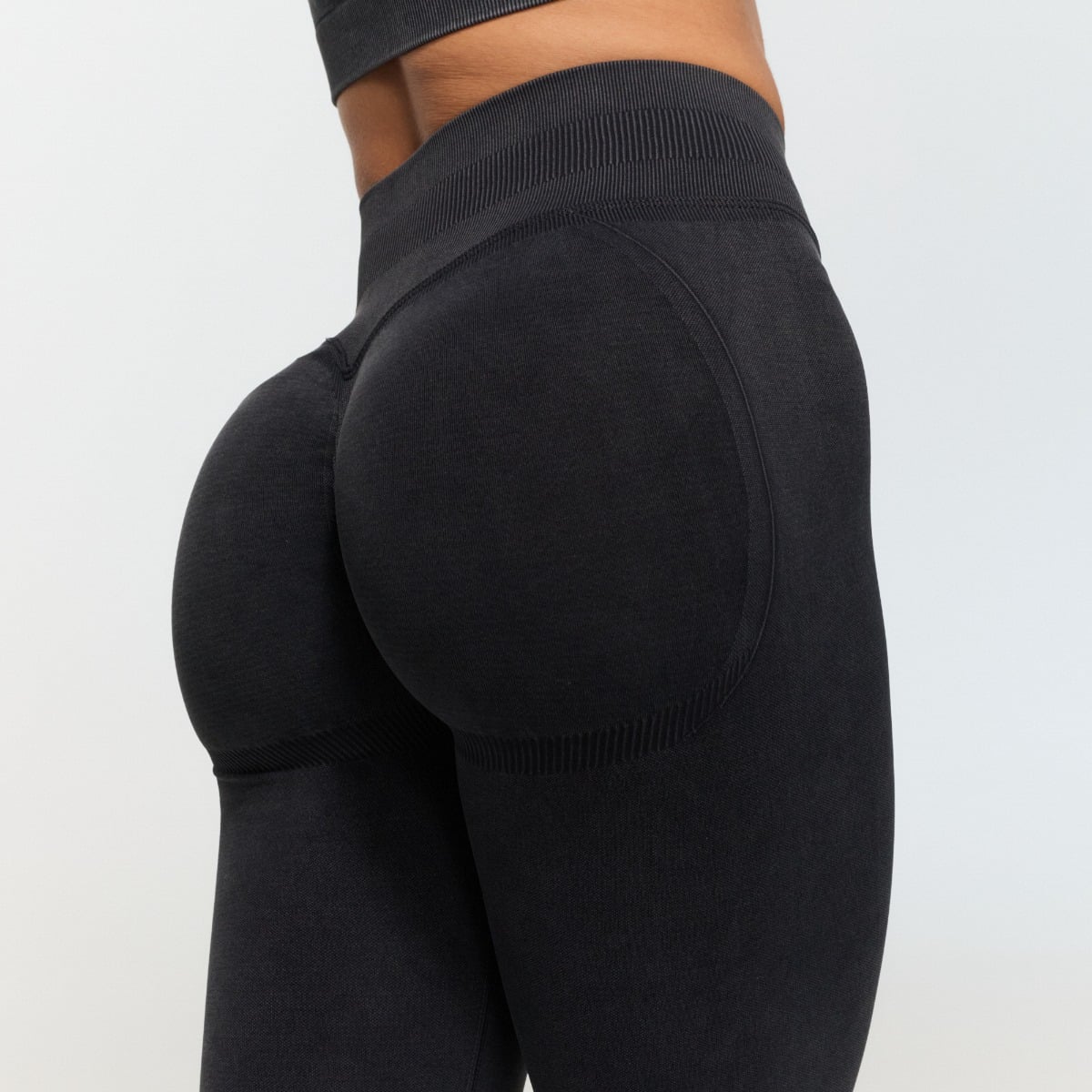 Ženske bešavne tajice Fierce Dark Grey – GymBeam