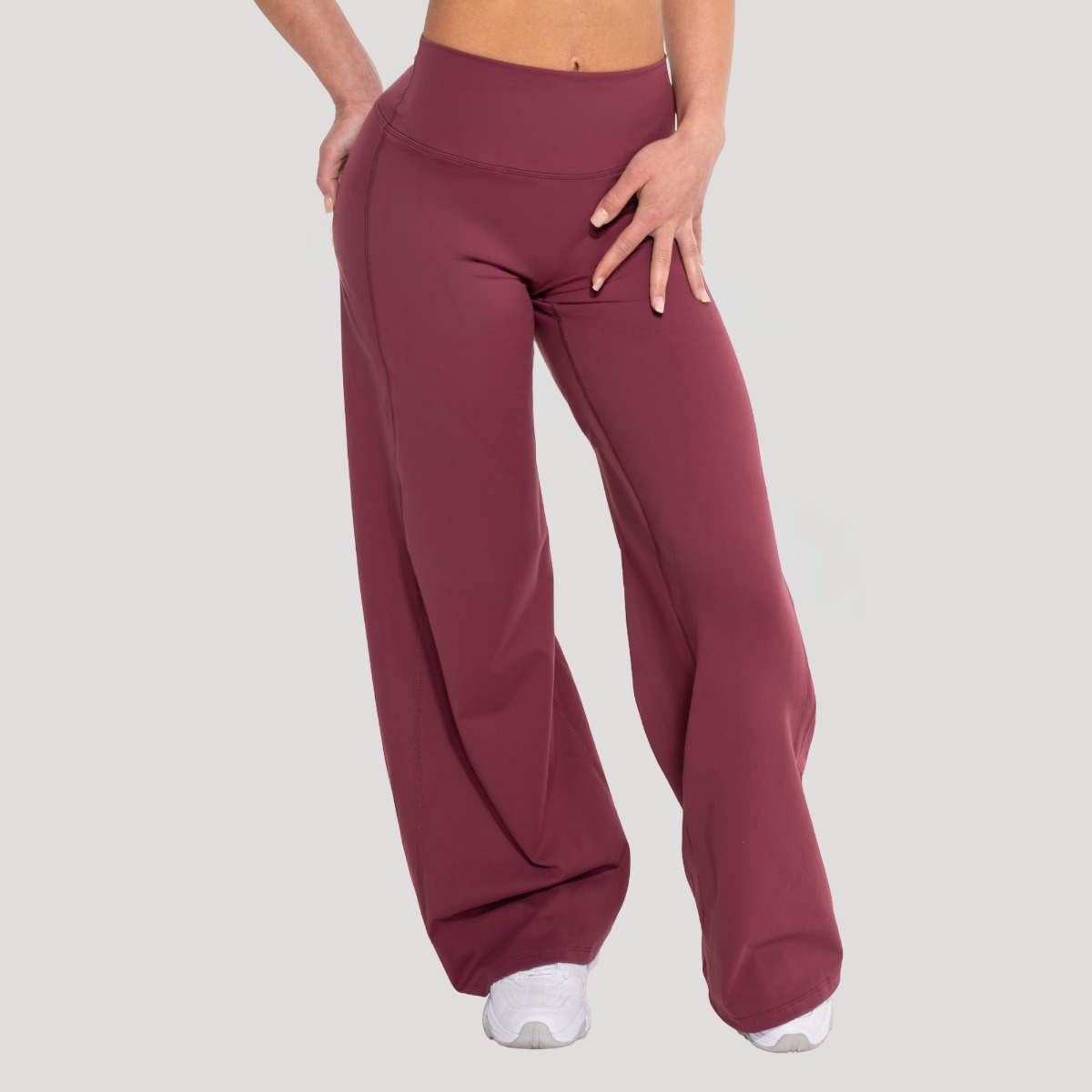 Women‘s Flow Straight Pants Wine - GymBeam