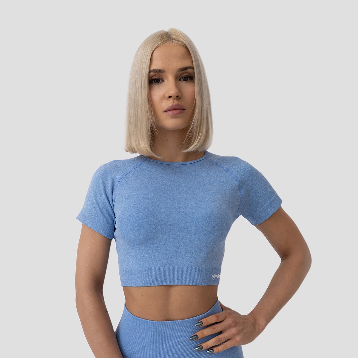 Ženski crop top FLO Blue - GymBeam