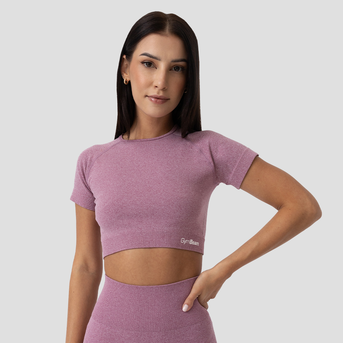 Ženski crop top FLO Violet - GymBeam
