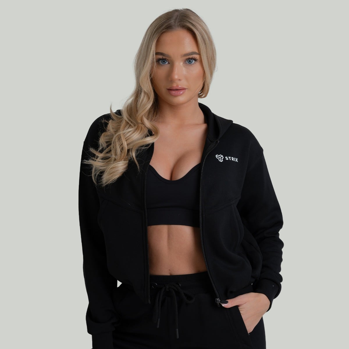Ženska dukserica ZOA Zip-Up Black - STRIX