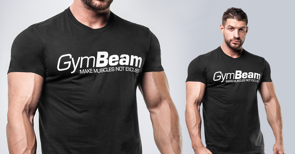 Majica Make Muscles Black - GymBeam