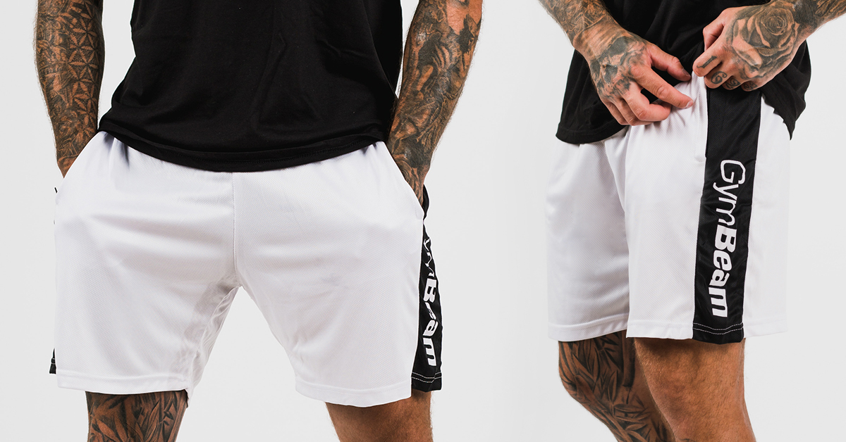 Kratke hlače Vertical White - GymBeam