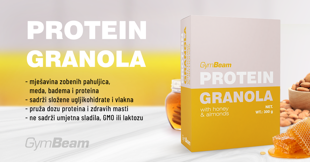 Proteinska granola s medom i bademima – GymBeam