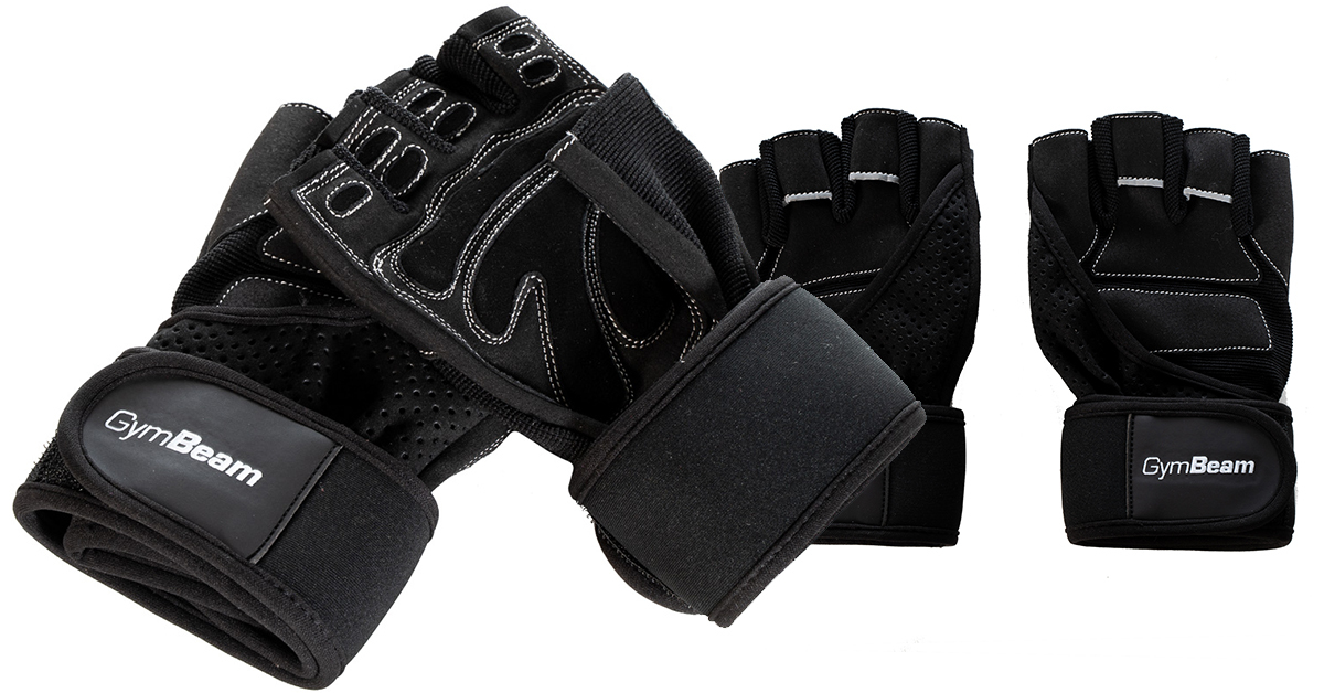 Wrap Fitness Gloves Black - GymBeam
