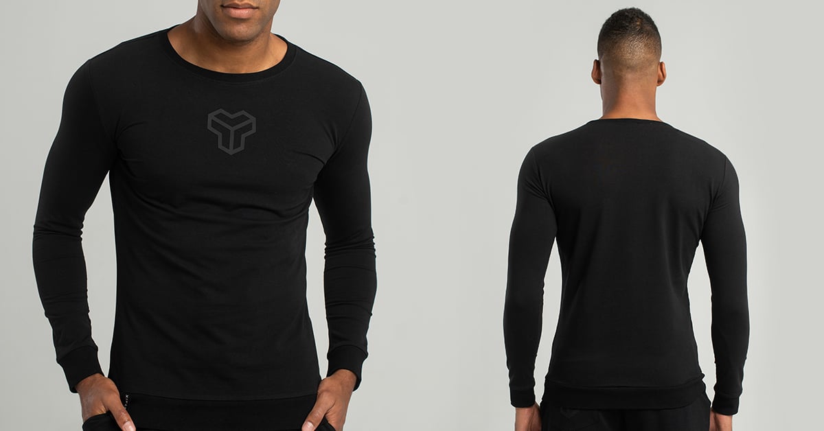 Majica Dugih Rukava Essential Black - STRIX 