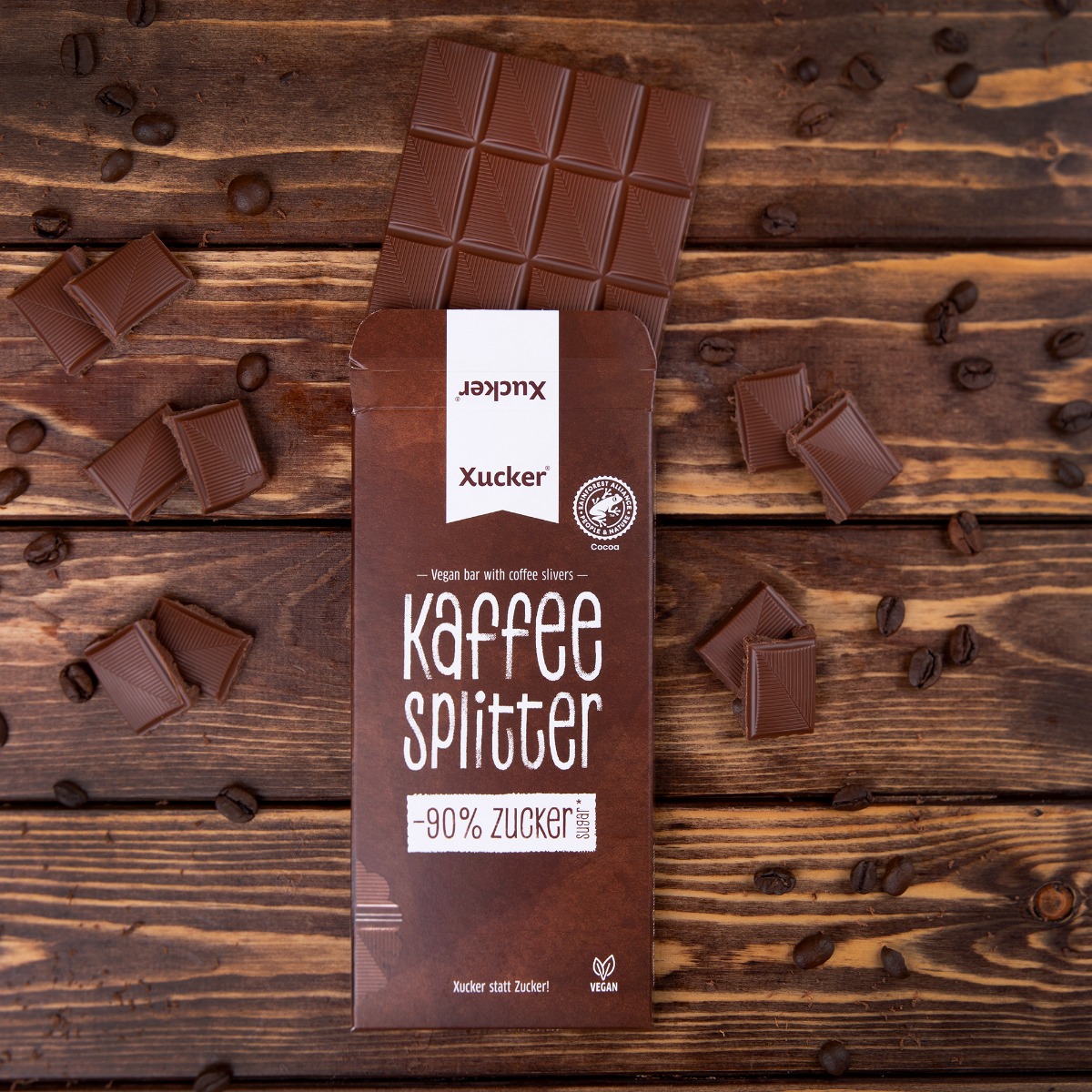 Veganska Čokolada s Komadićima Kave - Xucker